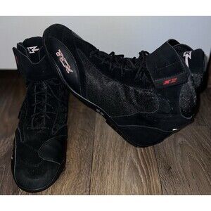 TCX X2 X-Square Sz 47 (12.5US) Mens Motorcycle Boots Shoes W/ Black Suede Strap